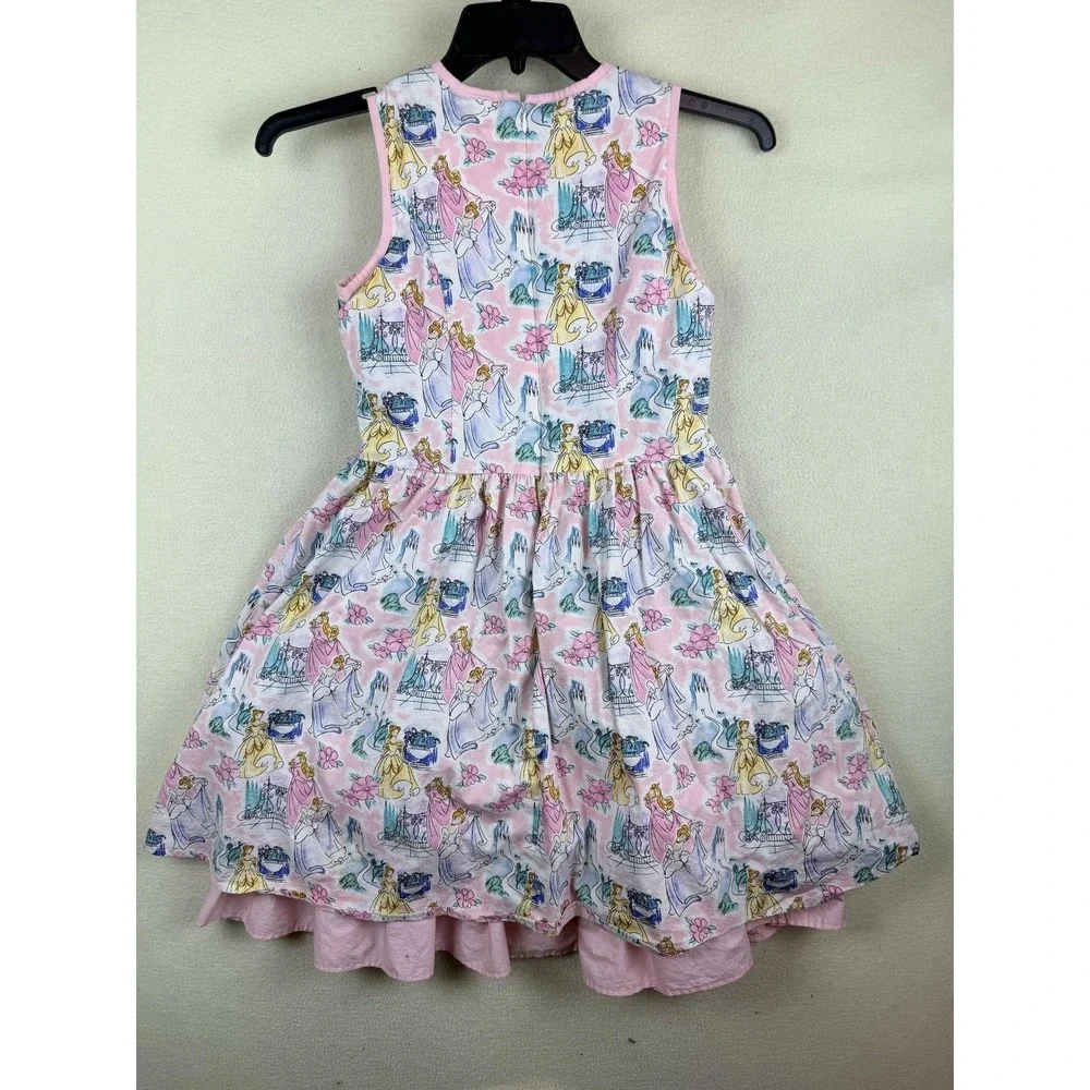 Disney Store Girls 12 Pink Princess Fit Flare Dress Belle Cinderella E2303G00F
